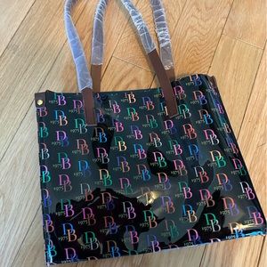 Dooney and Bourke bag purse plastic signature letters nwt black medium